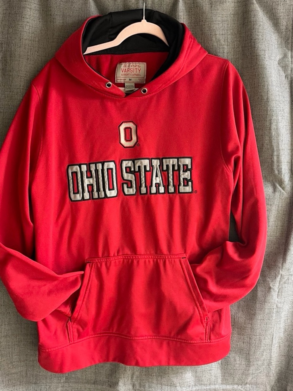 Varsity Ohio State Red Pullover Hoodie with Logo
